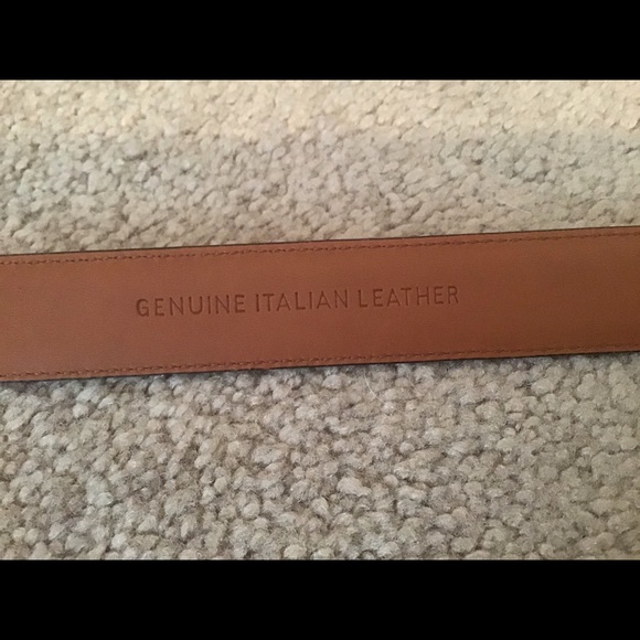 WOMENS DK BROWN RALPH LAUREN EMBOSSED CROC BELT- M - Picture 6 of 8
